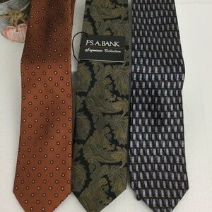 Set 3 Joa.A.BANK Neck Ties 100% silk